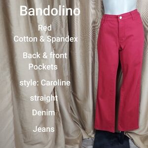 Bandolino red strecth Caroline denim size 10